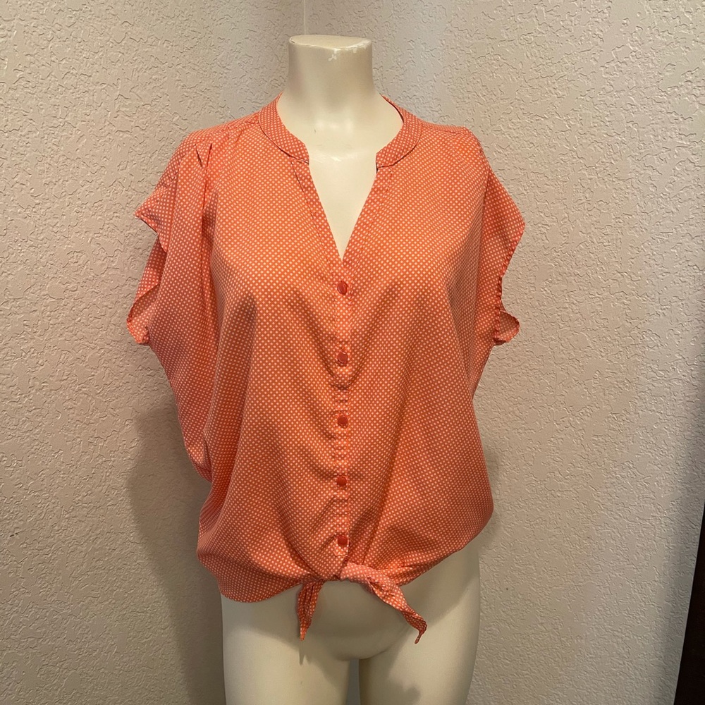LOFT microdot Blouse